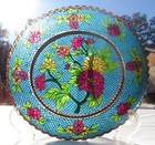 Beautiful 9 Inch Chinese Plique-A-Jour Floral Decor Shallow Bowl, Stained Glass? — photo 6