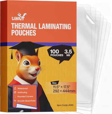 Uinkit 3.5Mil Heavy-Duty 100 Pack Menu Laminating Pouches, 11.5''x17.5'' Sheets fo