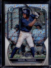 2023 Bowman Chrome Miguel Tamares Shimmer Refractor 1st Prospect #BCP-179 Rays