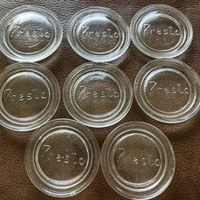 Lot of 8 Presto Canning Jar Glass Lids Presto