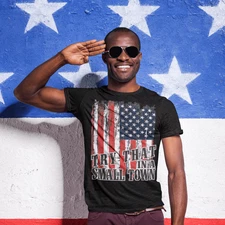 Ultra Soft Cotton Short Sleeve T-shirt Try That in a Small Town Unisex Crewneck 