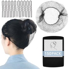 150Pcs Hair Net Black Set - 24 inches 1 Count Pack of 150 ,