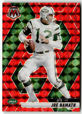 Panini 2025 Mosaic NFL No. 39 Joe Namath Red Mosaic Prizm