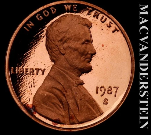 1987-S Lincoln Memorial Cent Proof — photo from another recent sale