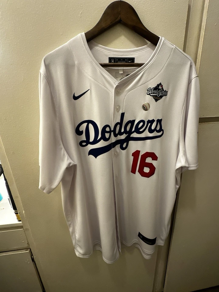 Will Smith #16 Authentic Dodger Stadium Jersey Player Fit 2XL World Series Patch - Image 2 of 4