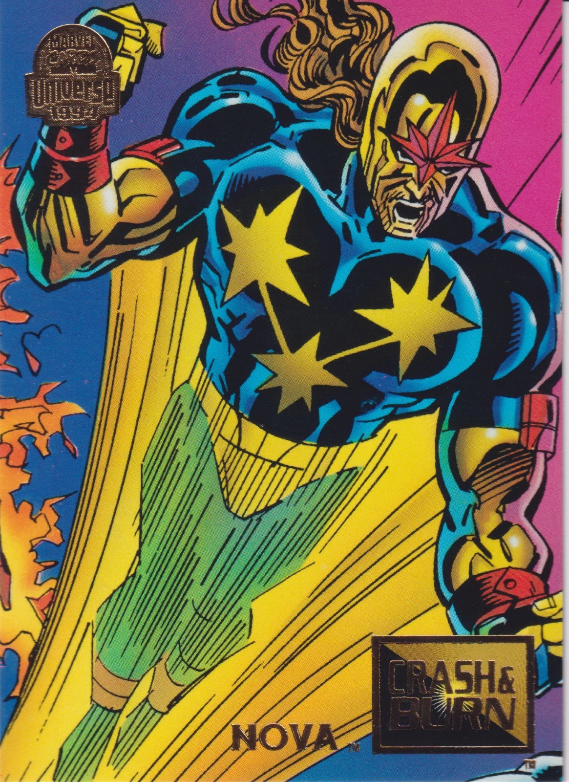 1994 Marvel Universe #74 Nova - Crash & Burn