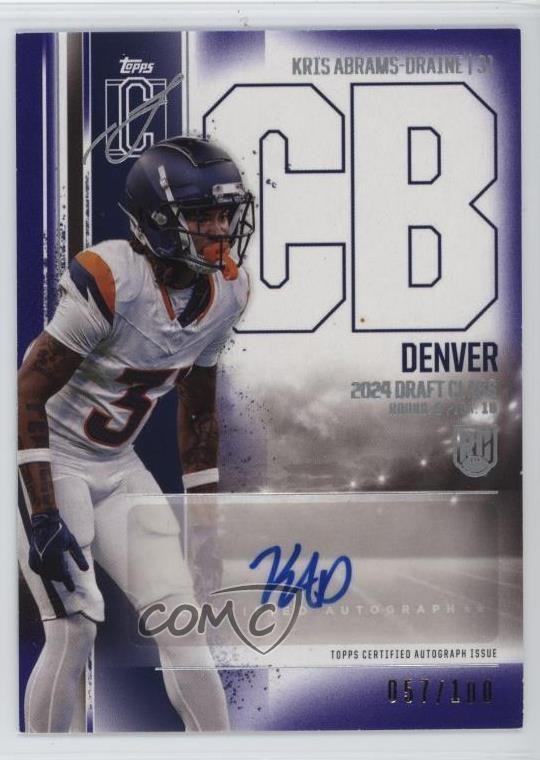 Kris Abrams-Draine Topps Signature Class Rookie Class Autograph Variation #RCAKA Purple