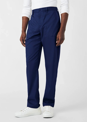 #ad Landau ProFlex LB408 Men#x27;s 6 Pocket Cargo Scrub Pants True Navy Blue Size Medium $17.99