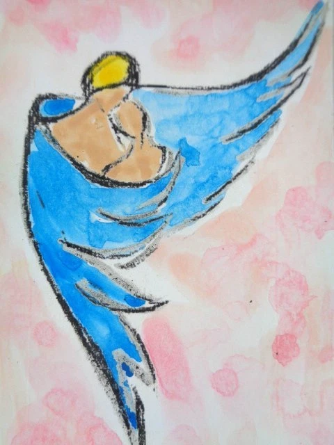 水彩画天使艺术绘画| eBay