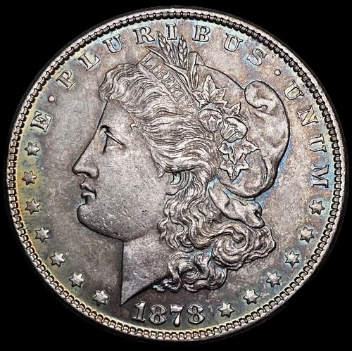 1878 7TF REV 78 $1 Morgan Silver Dollar-MS, Toned-Free USA Shipping