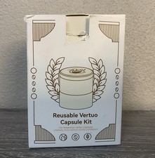 Reusable Capsule Kit for Nespresso Pods Vertuo, 50 Pc Aluminum Foil Seal Foboull