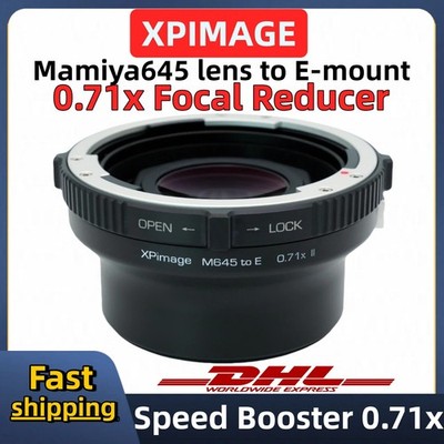 XPIMAGE 0.7x Focal Reducer Optics Adapter Mamiya645 lens to Sony E-mount Camera
