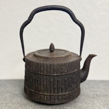 Japanese Cast Iron Teapot Square Kettle Antique