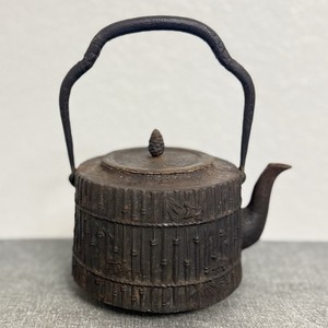 Japanese Cast Iron Teapot Square Kettle Antique