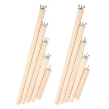10 PCS Cockatiel Perch Bird Stand Training Cage Sticks for Parrot