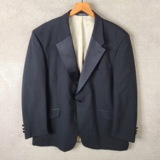 Vintage Chaps Ralph Lauren Tuxedo Jacket Mens 50R Black Blazer Single Button USA
