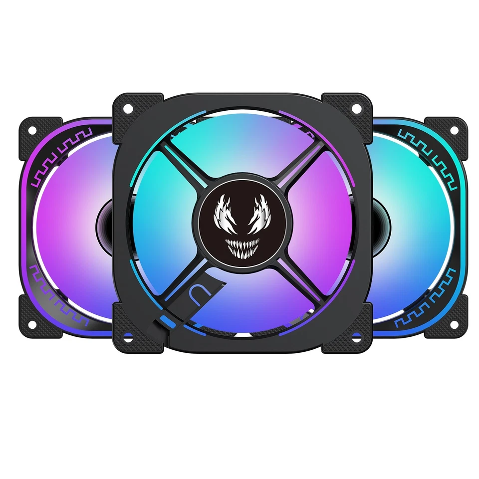 Symbiote Flux-B PC Case Cooling ARGB Fans X3-X10 120mm Cooling Kit + RGB Remote - Image 2 of 4