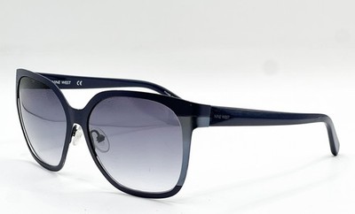 NINE WEST NW120S 434 BLUE GUNMETAL AUTHENTIC SUNGLASSES 56-16
