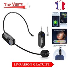 Casque Microphone Sans Fil VOVIGGOL à Portée de 50m pour Enseignement et Chant
