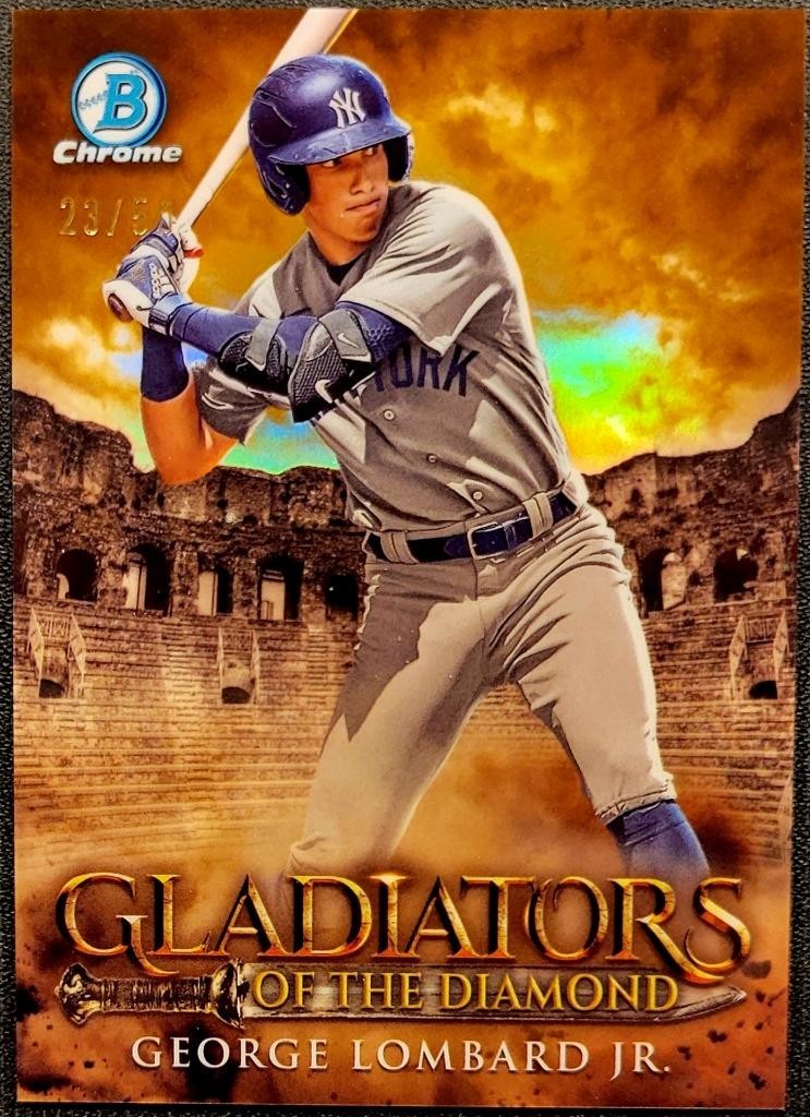 GEORGE LOMBARD JR. 2024 Bowman Chrome GLADIATORS of the DIAMOND GOLD 23/50 #25