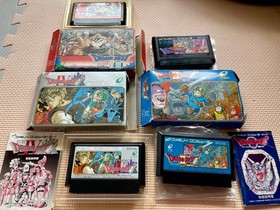 Famicom Dragon Quest I.II.III.IV Box and manual 4-piece set Dragon Quest
