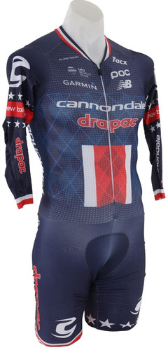 POC Cannondale Drapac Pro Cycling USA Champ Long Sleeve TT Speedsuit Men MEDIUM