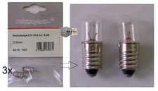6 x Skalenlampe klar E10 Röhrenlampe Glühbirne 4 V - 0,4 Watt - 0,1 Ampere