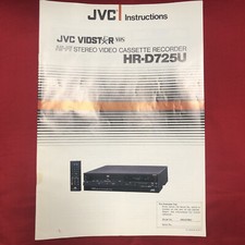 JVC HR-D725U Vcr Original Operating Instructions Manual