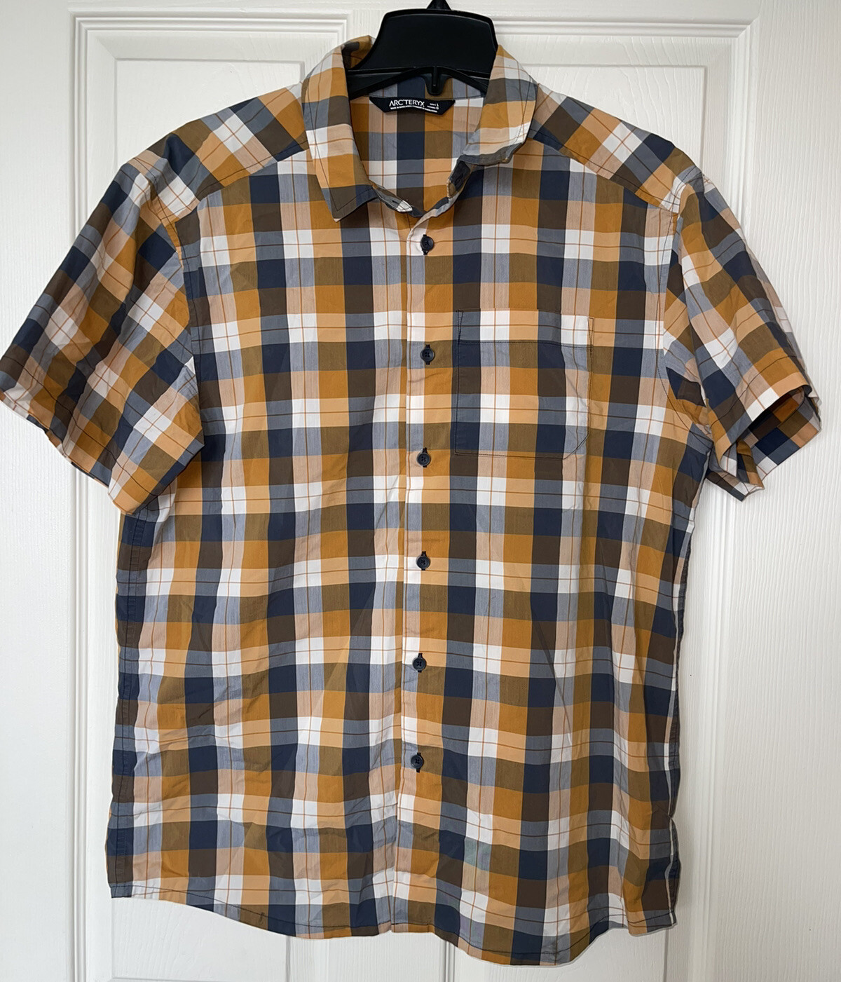 Camicia Arc'teryx uomo grande a quadretti manica corta misto cotone abbottonato. Leggi!!