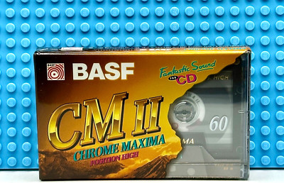 BASF  CHROME MAXIMA II  CM II  60  1995  JAPAN  BLANK CASSETTE TAPE (1) (SEALED)