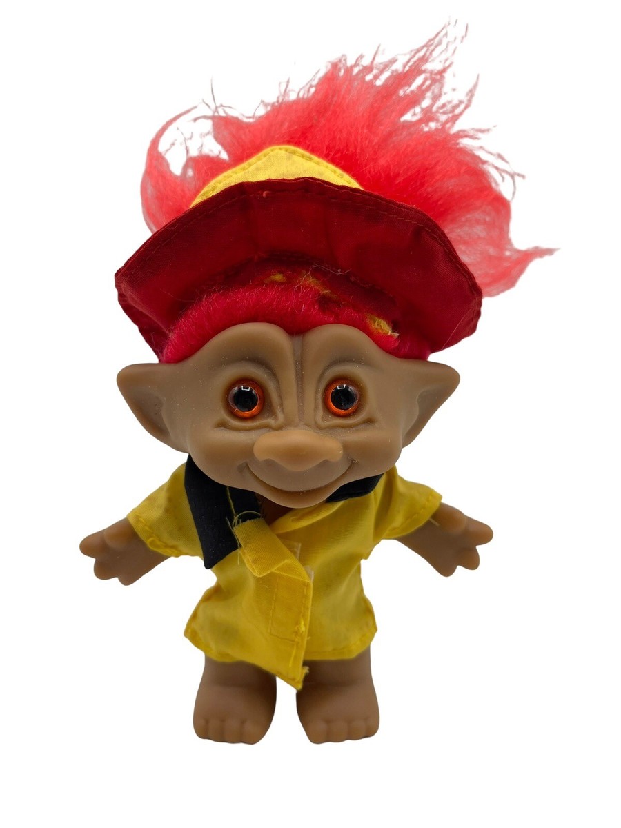 Ace Novelty Treasure Troll Fire Chief Toy Rubber Doll 4