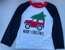 Boys Merry Christmas Size 2T Long Sleeve Shirt Red Jeep   