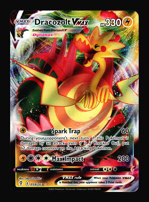 Dracozolt VMAX Evolving Skies #059/203 Holo Ultra Rare Pokemon Card T2-65 |  eBay