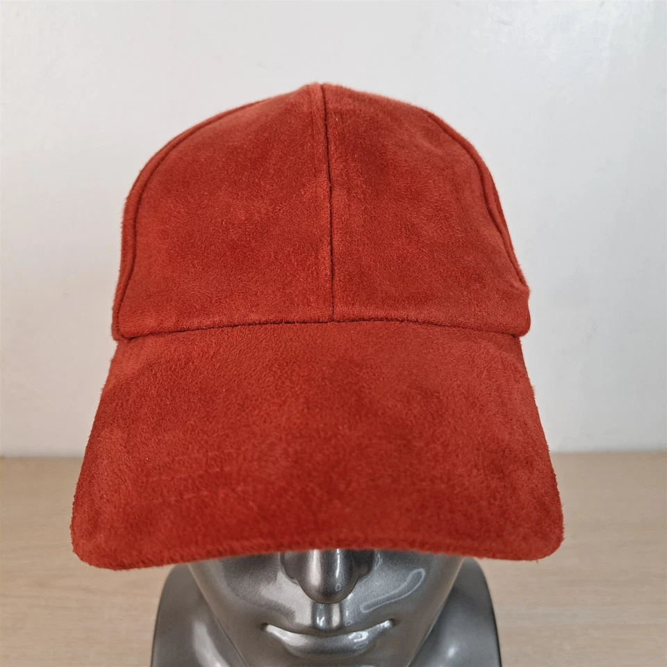 FREE PEOPLE WILLIAMSBURG VEGAN SUEDE BURGANDY ADJUSTABLE STRAP BASEBALL HAT/CAP - Image 3 of 4