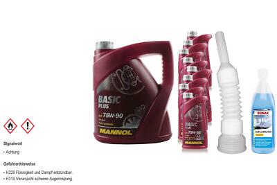12L MANNOL Getriebeöl Basic Plus 75W-90 API GL 4+ Gear  inkl. Auslaufschlauch