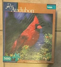Audubon Northern Cardinal II 2 Puzzle Buffalo Games 500 Pc NEW Factory Sealed