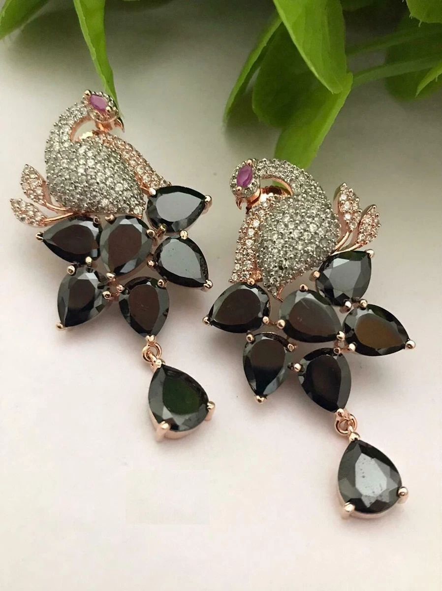 Peacock design best sale earrings