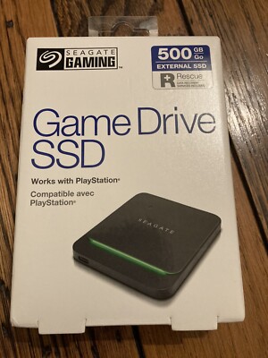 Seagate Gaming 500GB External SSD Game Drive for PS4/PS5