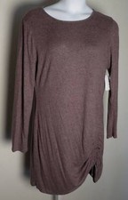 NEW Nine West Super Soft RUCHED Brown DRESS Ladies XXL Plus Classic NWT Timeless