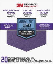 3M 26150CP-P-G Pro Grade No-Slip Advanced Sandpaper, 9" x 11", 150 Grit (20PACK)
