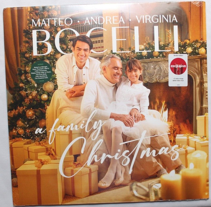 ANDREA BOCELLI A FAMILY CHRISTMAS [NEW LP] 12" BLUE VINYL TARGET EXCLUSIVE