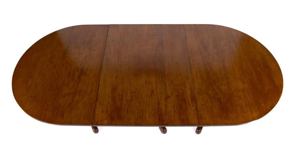 Mesa de comedor Kittinger Williamsburg caoba de tres pedestales con 2 hojas CW 66 65 Foto 4 de 4