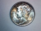 1945-S MERCURY DIME MICRO "S"  NICELY TONED UNC CONDITION