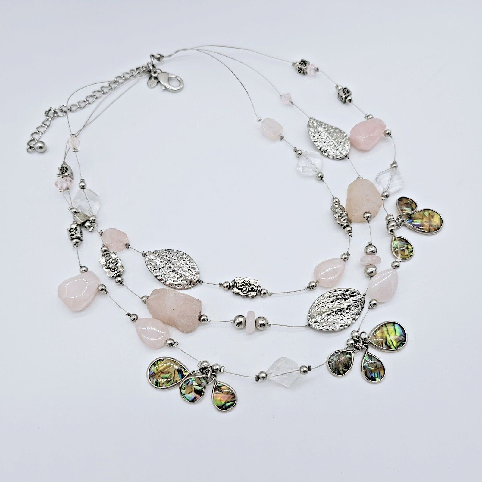 Chico's Statement Necklace Multi Layer Abalone St… - image 7