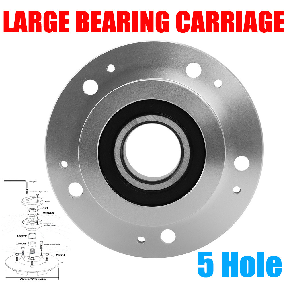 Carro De Rodamiento De 5 Agujeros Para Flotadores Y Spinners DUB Y Davin – Aluminio Anodizado Plateado