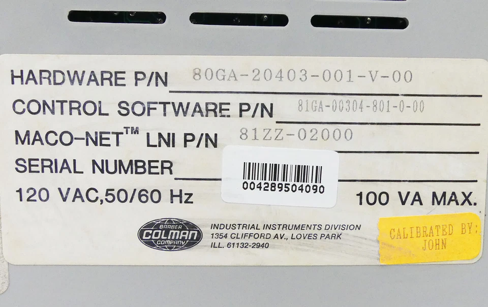 BARBER COLMAN MACO 8000 80GA-20403-001-V00 Heat/Cool Module -used- - Bild 3 von 3