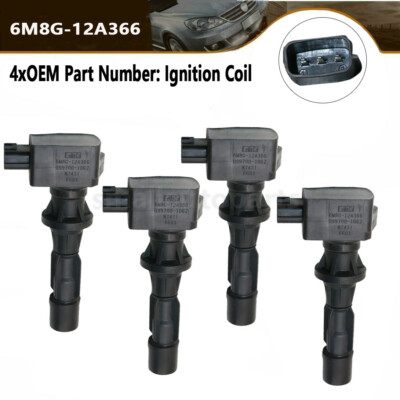 4x OEM 6M8G-12A366 Ignition Coil for Mazda 3 6 Sport MX-5 CX-7 L4