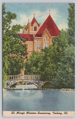 Techny Illinois IL Bridge Over Pond at St Marys Mission Seminary ...