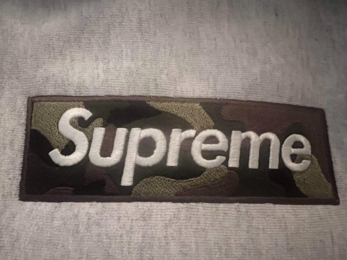 AUTHENTIC Supreme Box Logo Hooded Sweatshirt FW23 Ash Grey & Camo AUTHENTIC Supreme Box Logo Hooded Sweatshirt FW23 Ash Grey & Camo