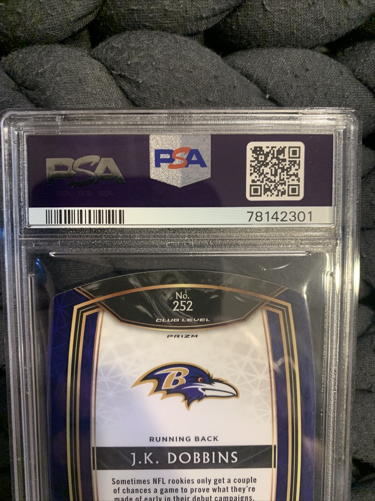 2020 Panini Select JK Dobbins Die-Cut Prizm Purple #252 PSA 10 Gem Mint Pop 2 view 16